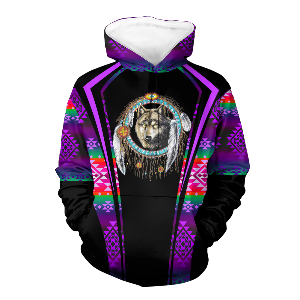 Powwow StoreHD000552 Pattern Native Pride 3D Hoodie