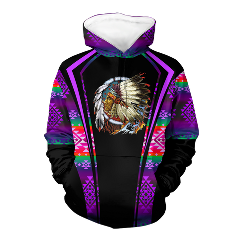 Powwow StoreHD000553 Pattern Native Pride 3D Hoodie