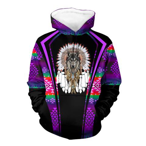 Powwow StoreHD000554 Pattern Native Pride 3D Hoodie