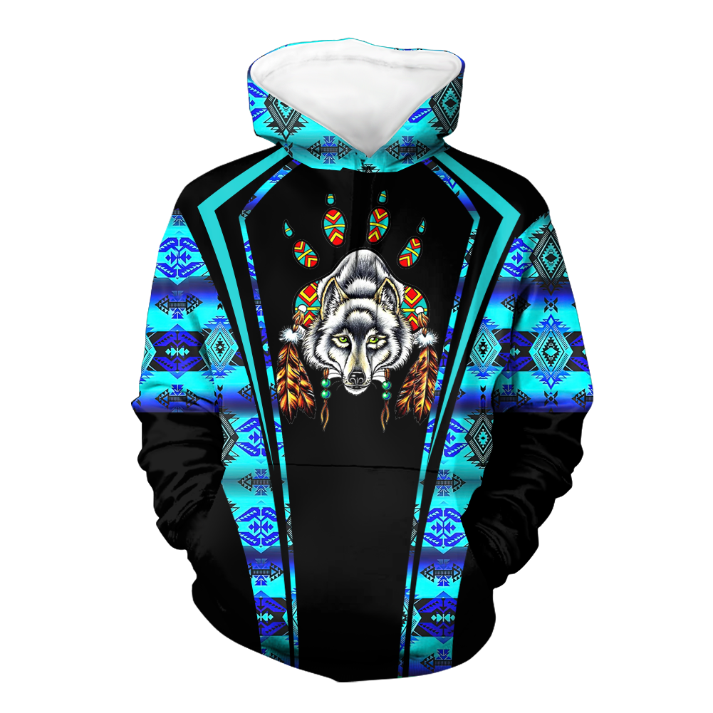 Powwow StoreHD000557 Pattern Native Pride 3D Hoodie