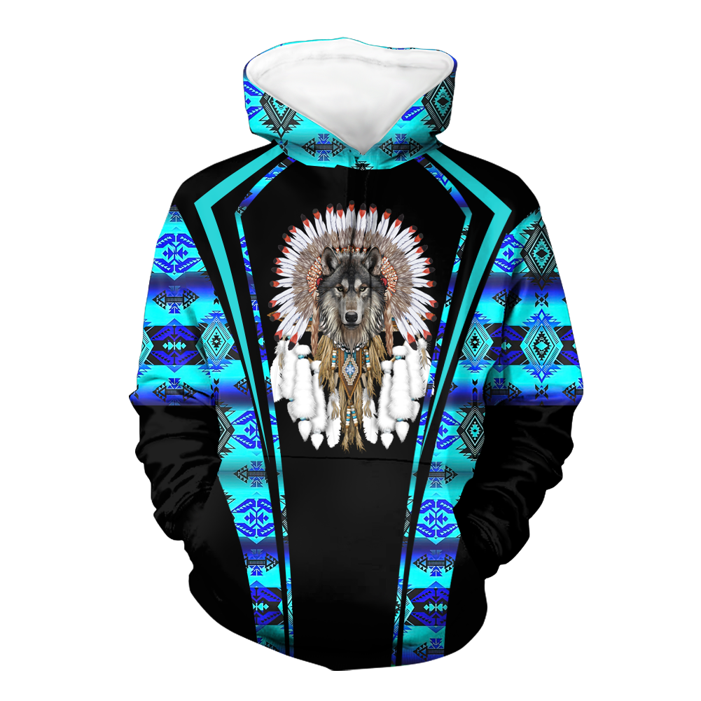 Powwow StoreHD000558 Pattern Native Pride 3D Hoodie