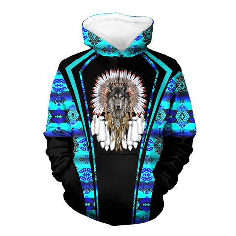 Powwow StoreHD000558 Pattern Native Pride 3D Hoodie