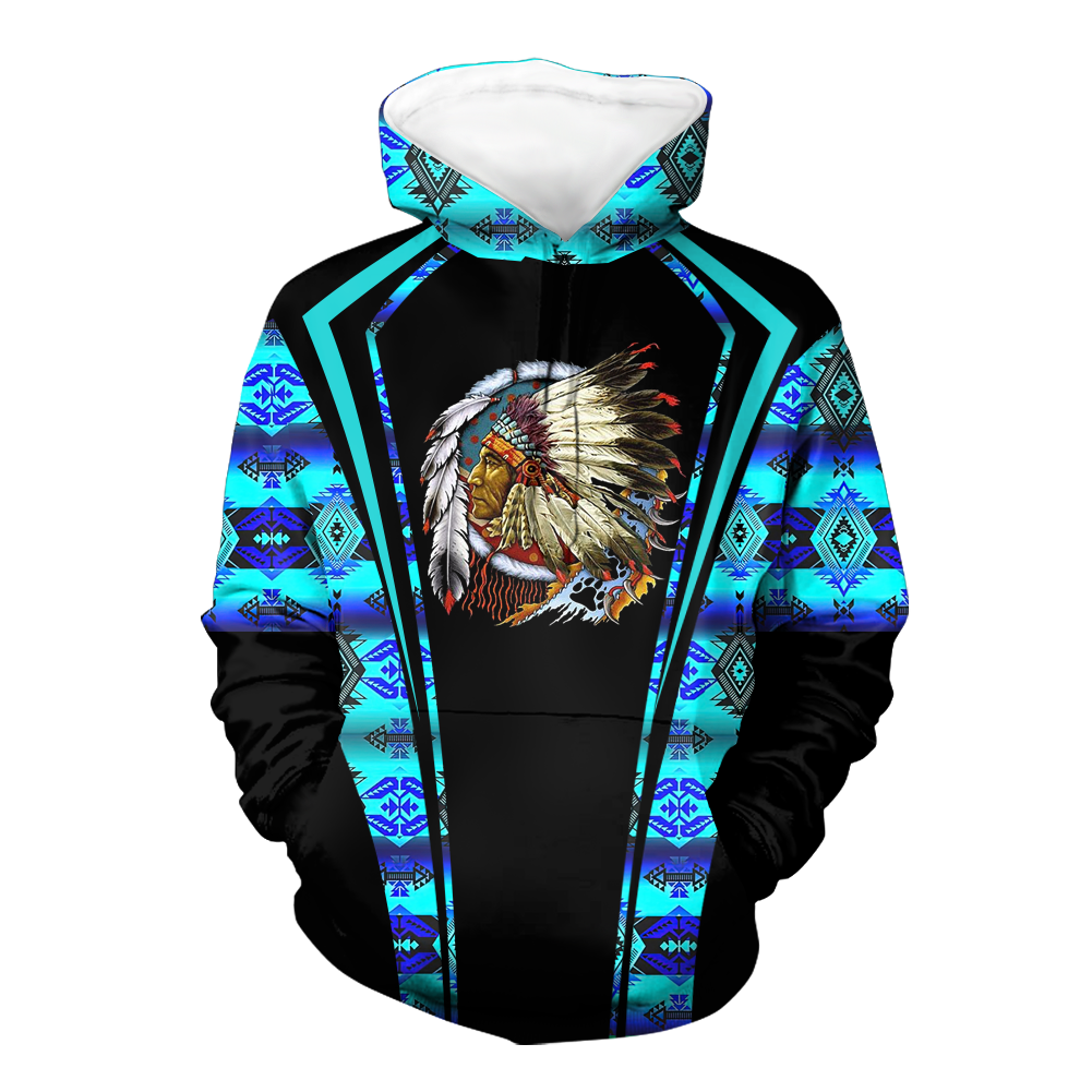 Powwow StoreHD000559 Pattern Native Pride 3D Hoodie