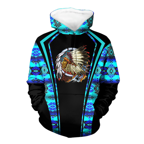 Powwow StoreHD000559 Pattern Native Pride 3D Hoodie