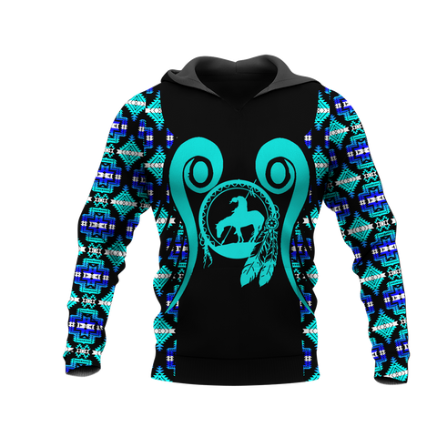 Powwow StoreHD0012079 Pattern Native Pride 3D Hoodie