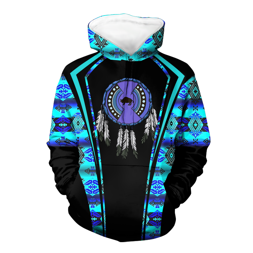 Powwow StoreHD000560 Pattern Native Pride 3D Hoodie