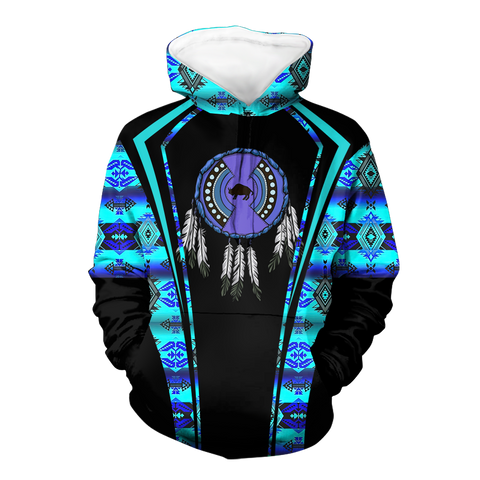 Powwow StoreHD000560 Pattern Native Pride 3D Hoodie