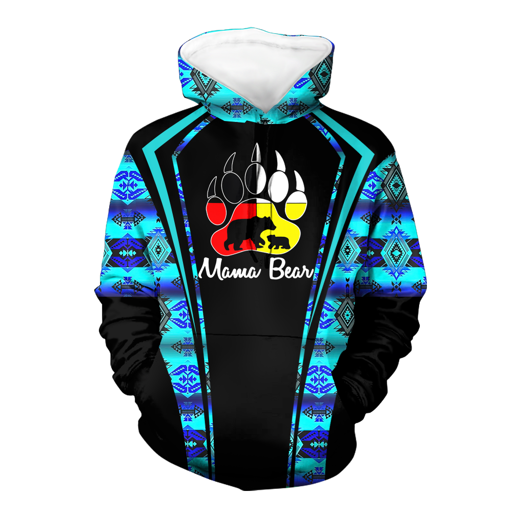 Powwow StoreHD000561 Pattern Native Pride 3D Hoodie