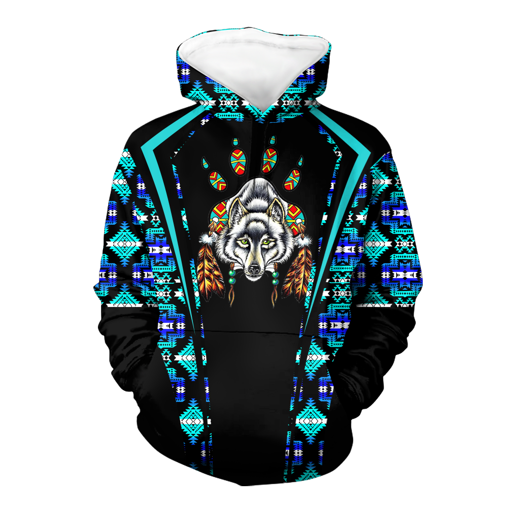 Powwow StoreHD000563 Pattern Native Pride 3D Hoodie