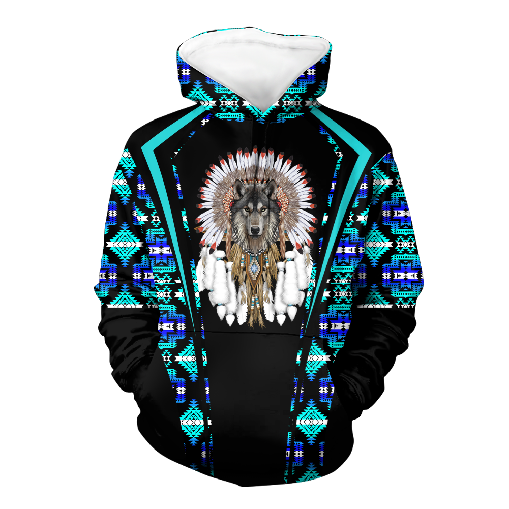 Powwow StoreHD000564 Pattern Native Pride 3D Hoodie