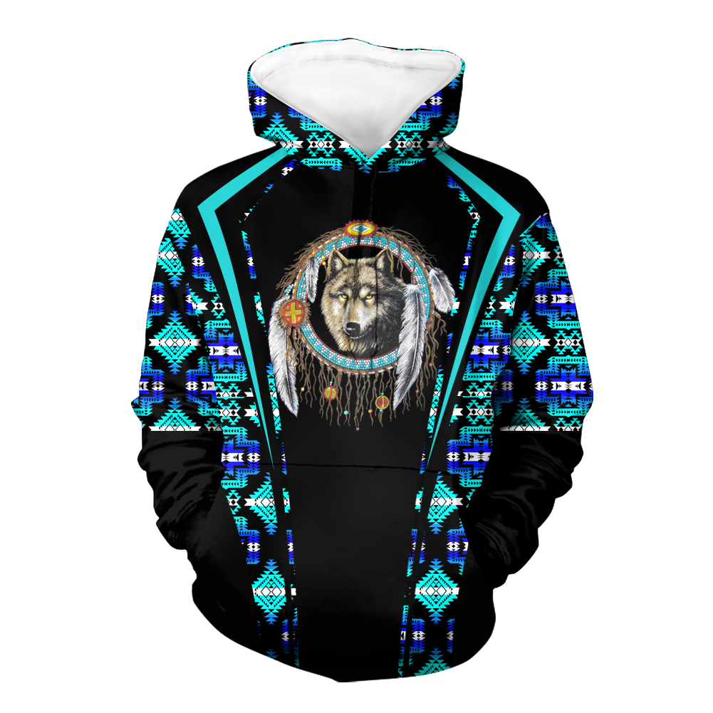 Powwow StoreHD000565 Pattern Native Pride 3D Hoodie