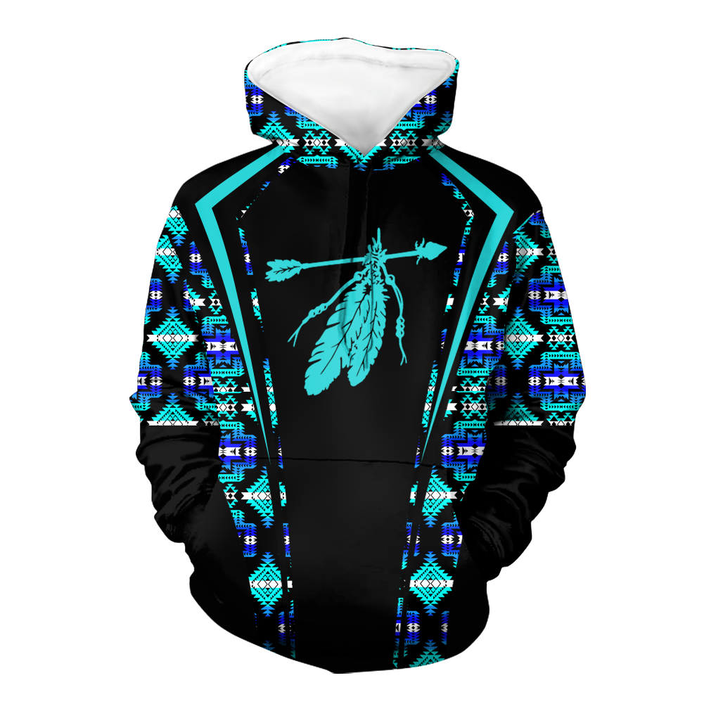 Powwow StoreHD000567 Pattern Native Pride 3D Hoodie