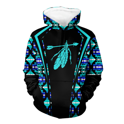 Powwow StoreHD000567 Pattern Native Pride 3D Hoodie