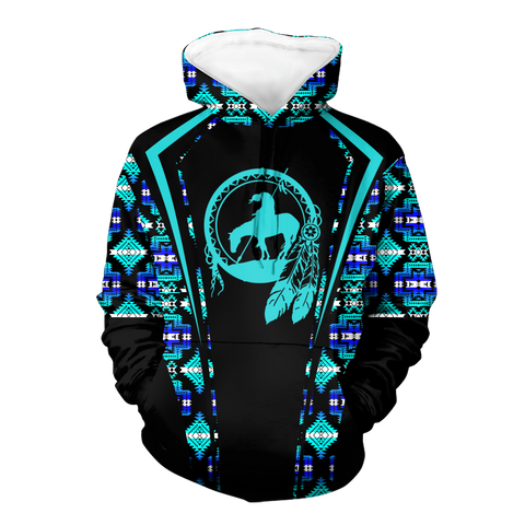 Powwow StoreHD000568 Pattern Native Pride 3D Hoodie