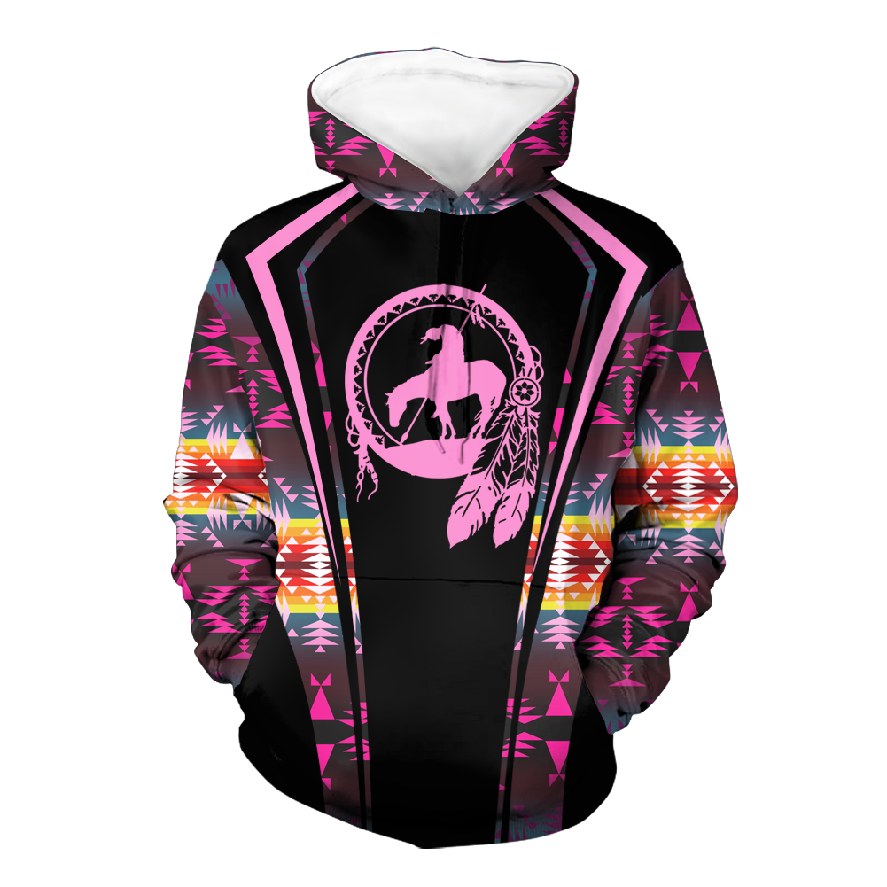 Powwow StoreHD000569 Pattern Native Pride 3D Hoodie