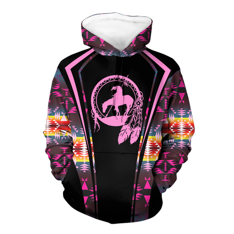 Powwow StoreHD000569 Pattern Native Pride 3D Hoodie