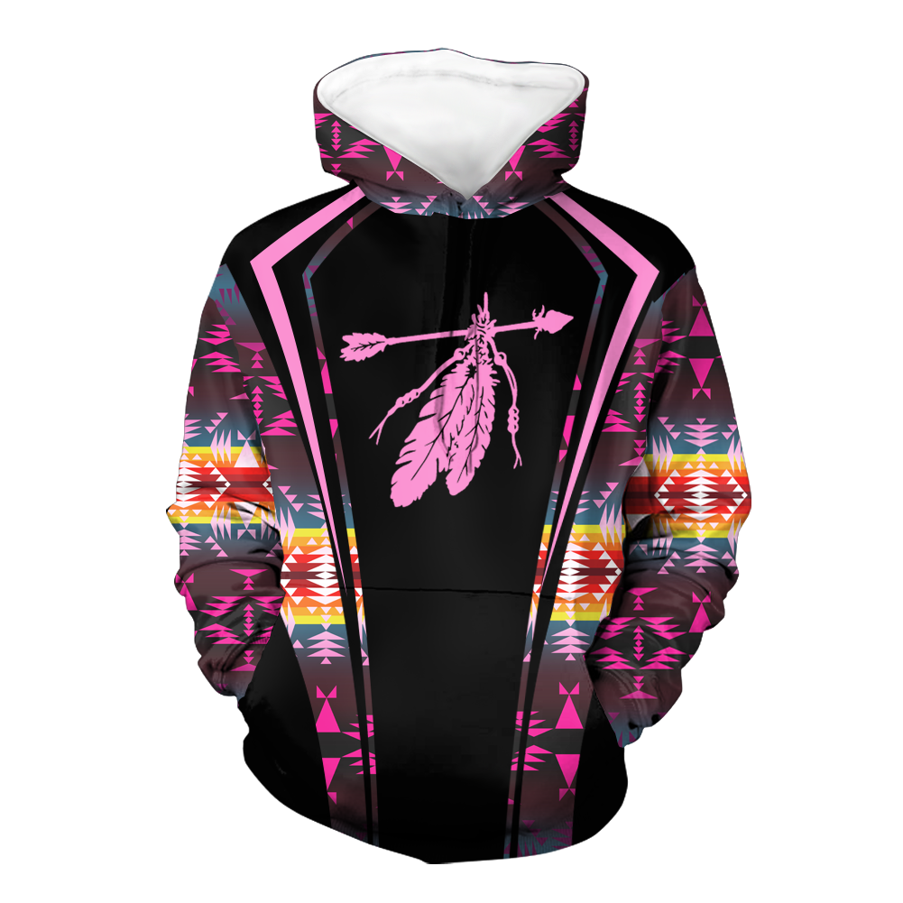 Powwow StoreHD000570 Pattern Native Pride 3D Hoodie