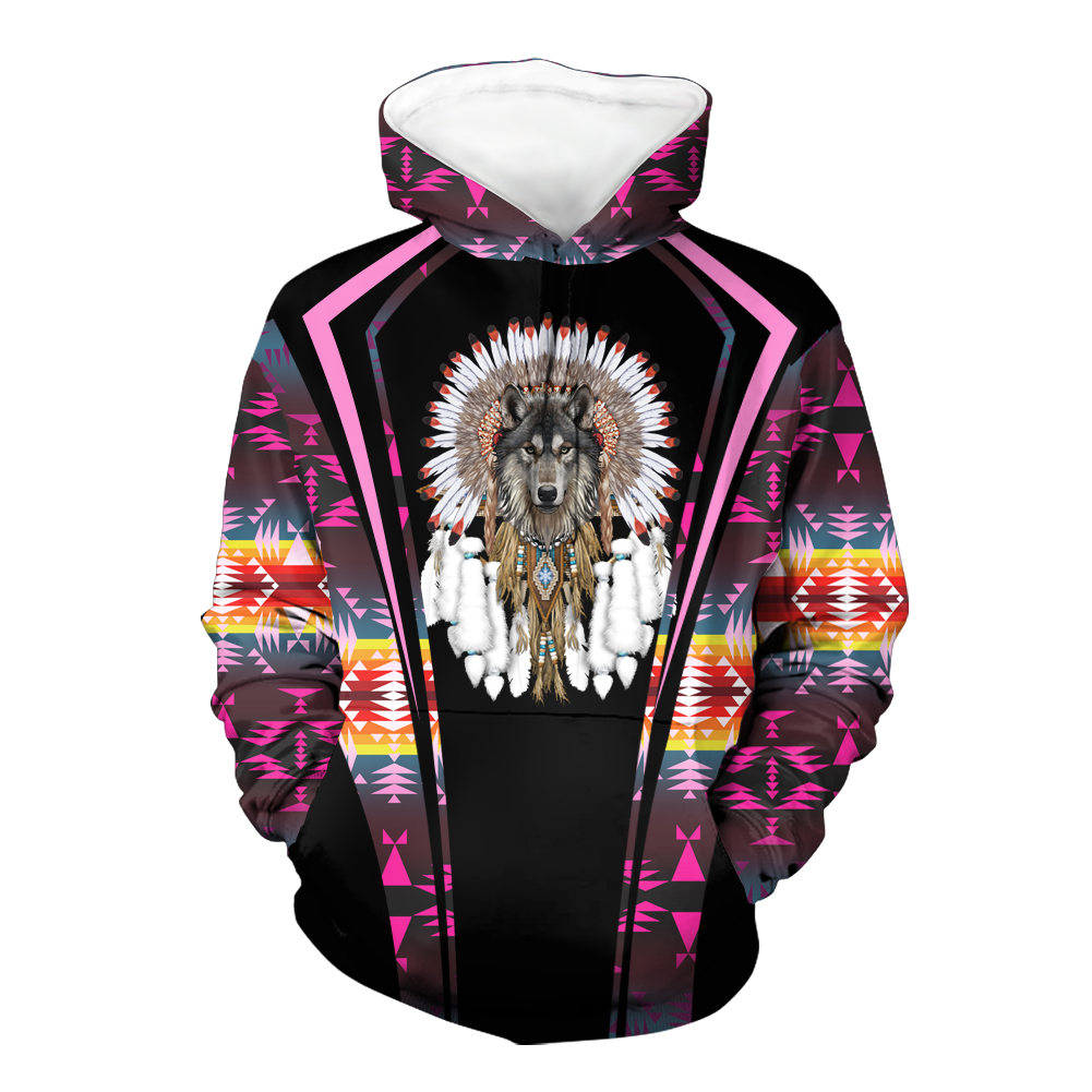 Powwow StoreHD000572 Pattern Native Pride 3D Hoodie