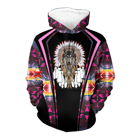 Powwow StoreHD000572 Pattern Native Pride 3D Hoodie