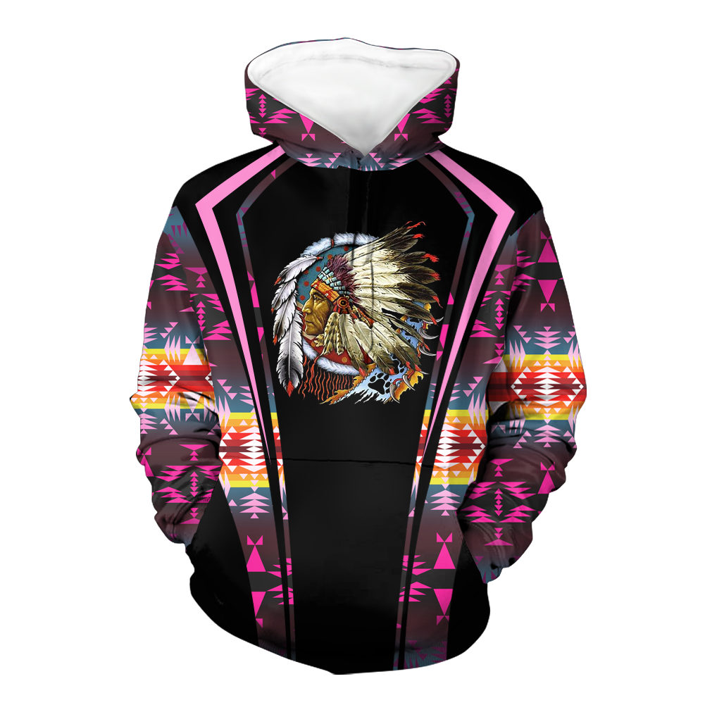 Powwow StoreHD000573 Pattern Native Pride 3D Hoodie