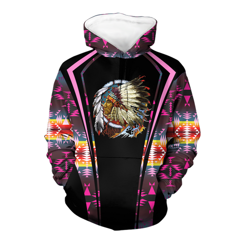 Powwow StoreHD000573 Pattern Native Pride 3D Hoodie