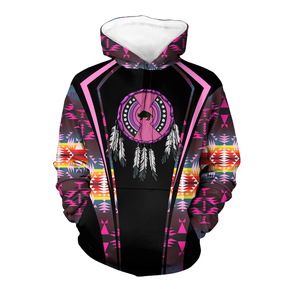 Powwow StoreHD000574 Pattern Native Pride 3D Hoodie