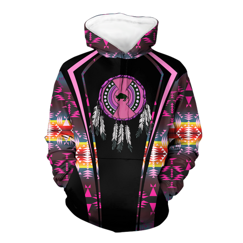 Powwow StoreHD000574 Pattern Native Pride 3D Hoodie