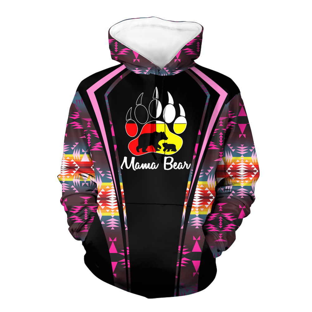 Powwow StoreHD000575 Pattern Native Pride 3D Hoodie