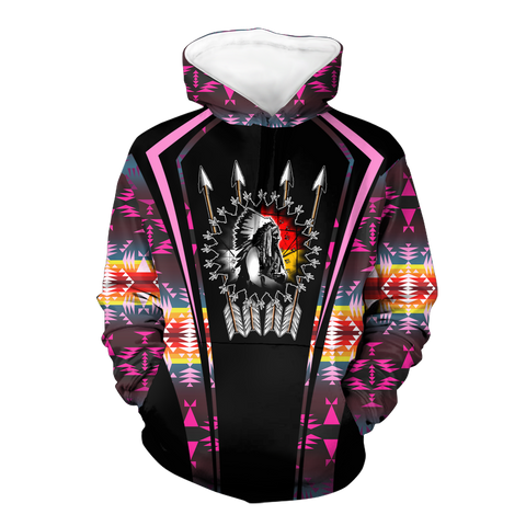 Powwow StoreHD000576 Pattern Native Pride 3D Hoodie