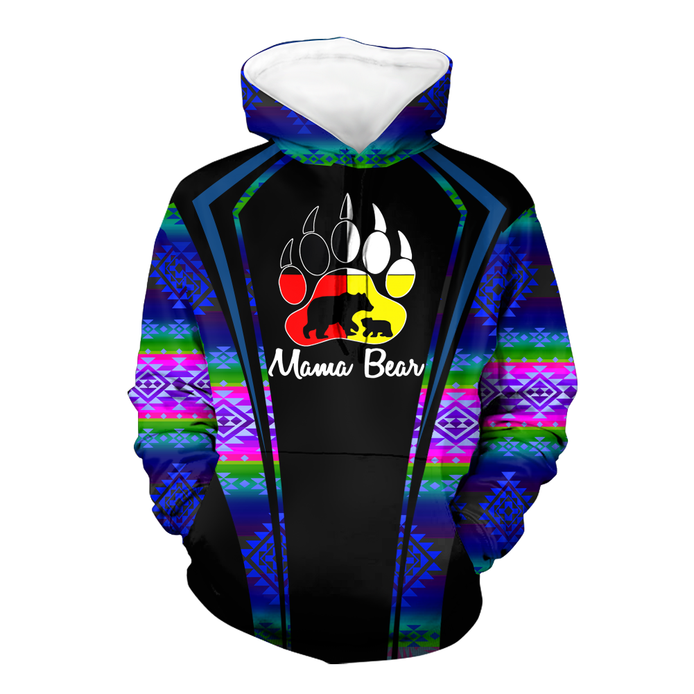 Powwow StoreHD000578 Pattern Native Pride 3D Hoodie