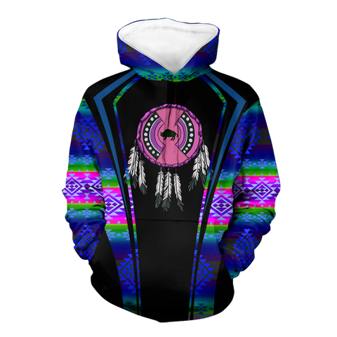 Powwow StoreHD000579 Pattern Native Pride 3D Hoodie