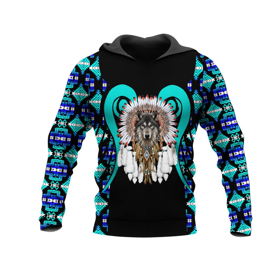 Powwow StoreHD0012081 Pattern Native Pride 3D Hoodie