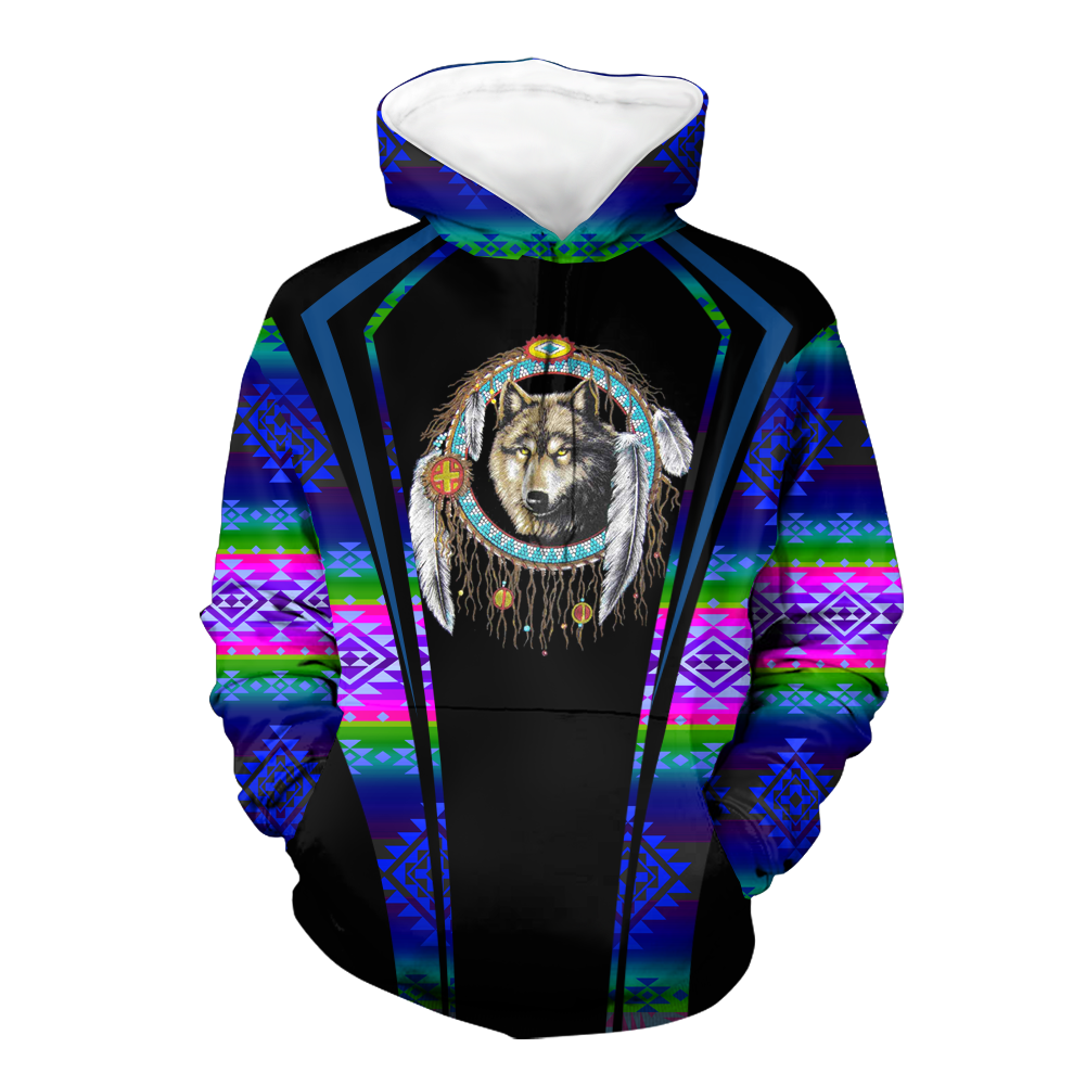 Powwow StoreHD000580 Pattern Native Pride 3D Hoodie