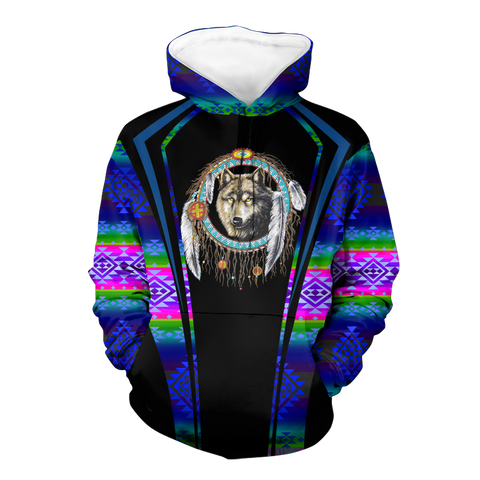 Powwow StoreHD000580 Pattern Native Pride 3D Hoodie