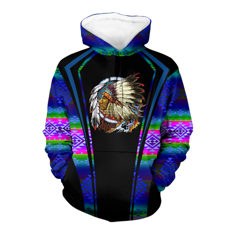 Powwow StoreHD000581 Pattern Native Pride 3D Hoodie