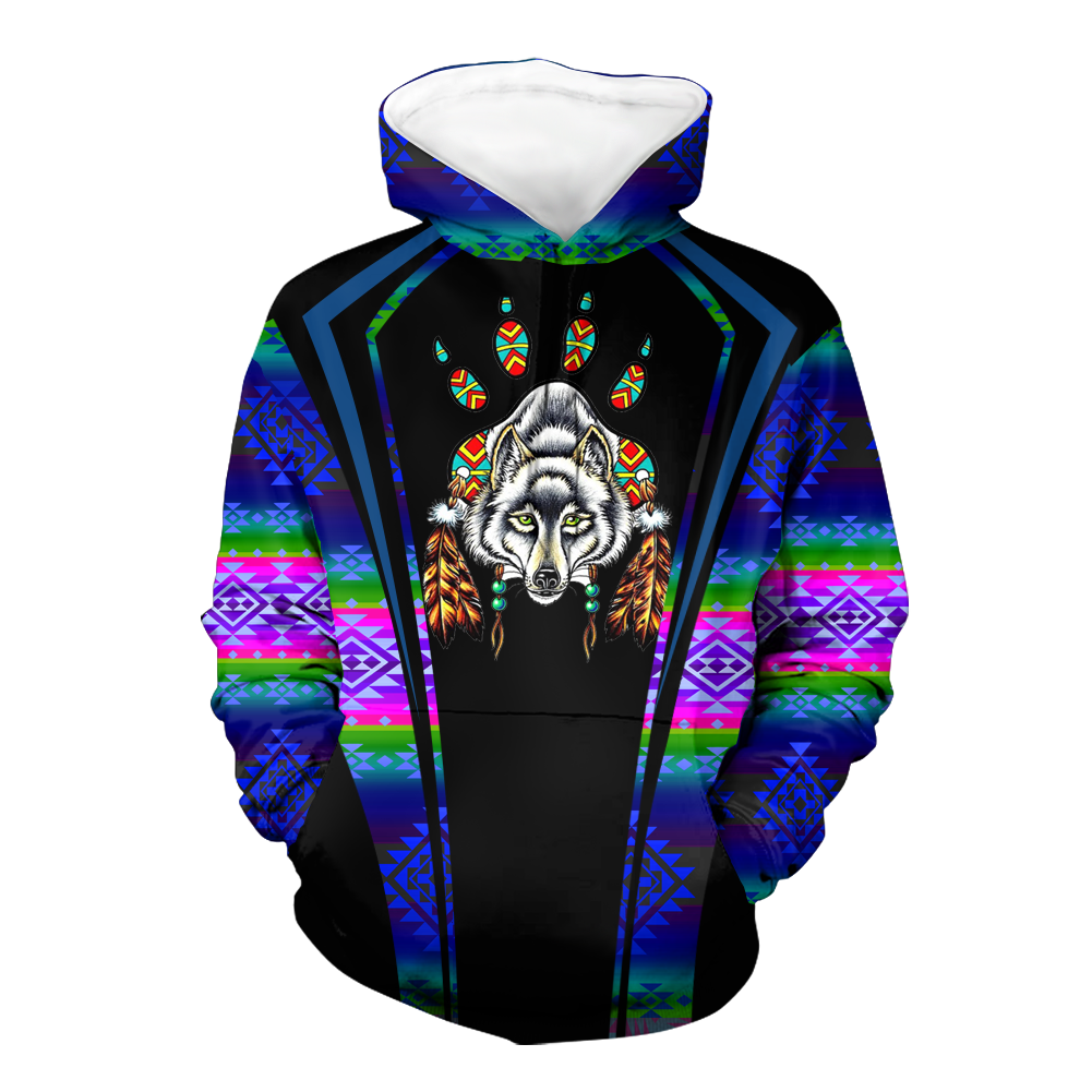 Powwow StoreHD000583 Pattern Native Pride 3D Hoodie