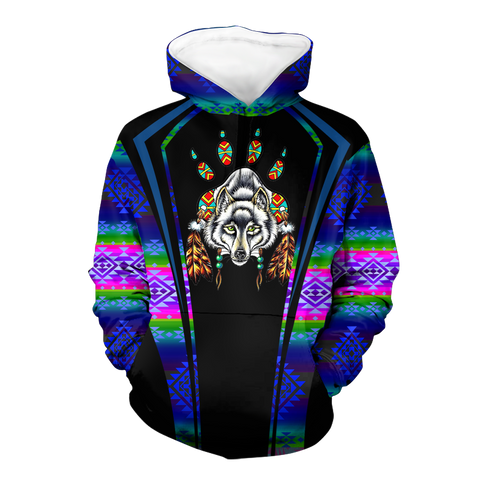 Powwow StoreHD000583 Pattern Native Pride 3D Hoodie