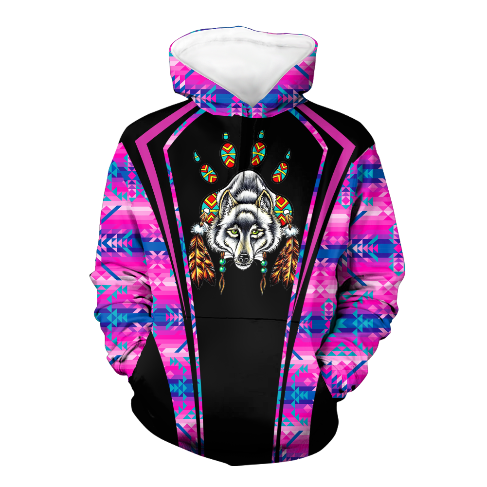 Powwow StoreHD000584 Pattern Native Pride 3D Hoodie