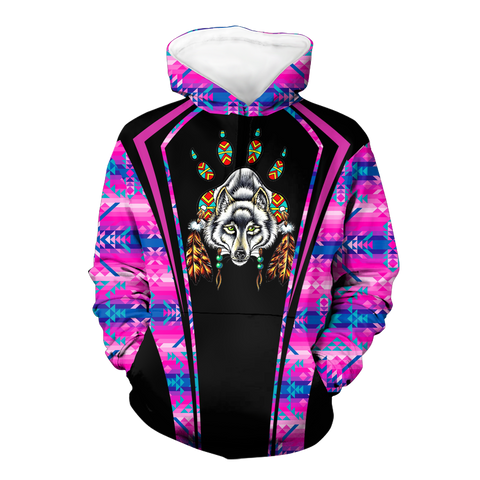 Powwow StoreHD000584 Pattern Native Pride 3D Hoodie