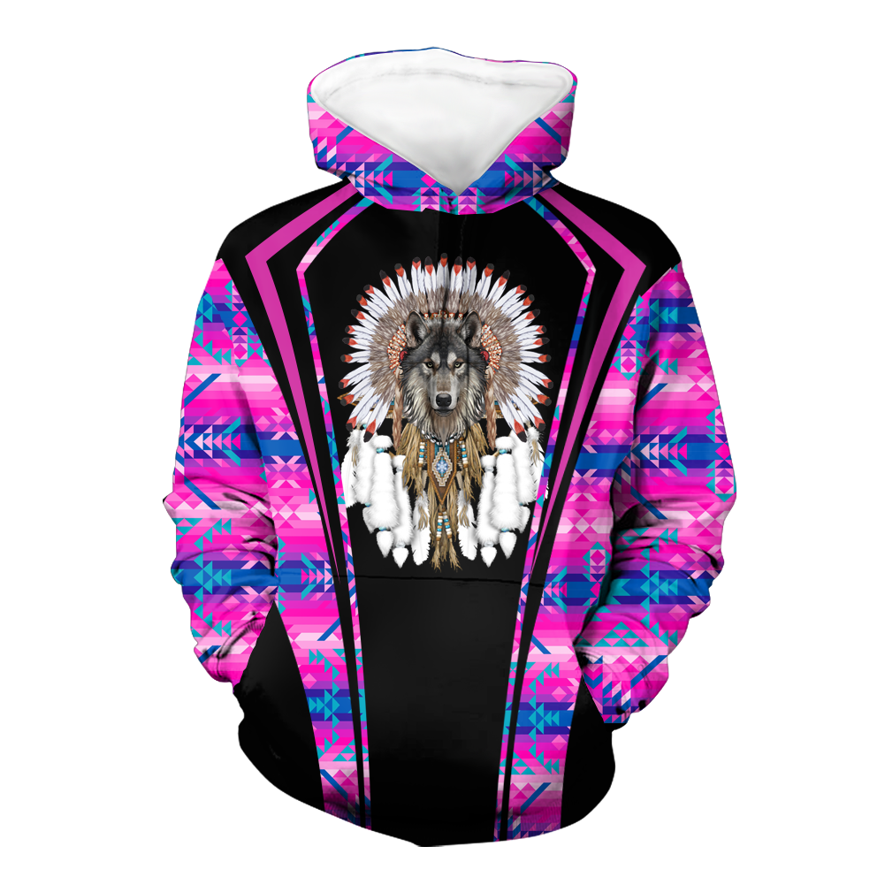 Powwow StoreHD000585 Pattern Native Pride 3D Hoodie