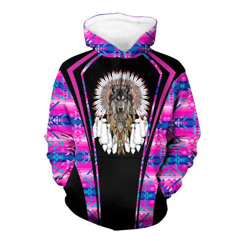 Powwow StoreHD000585 Pattern Native Pride 3D Hoodie