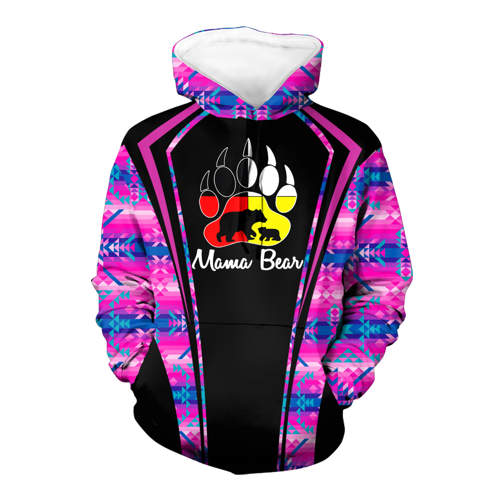 Powwow StoreHD000589 Pattern Native Pride 3D Hoodie