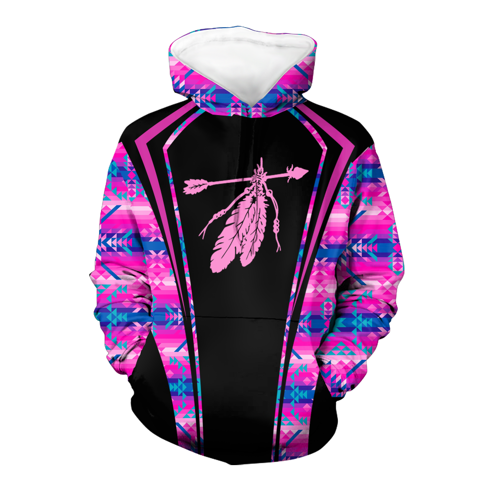 Powwow StoreHD000588 Pattern Native Pride 3D Hoodie