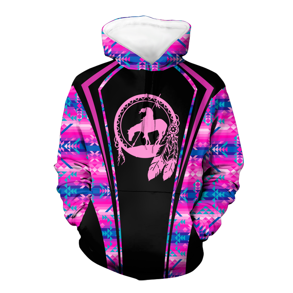 Powwow StoreHD000590 Pattern Native Pride 3D Hoodie