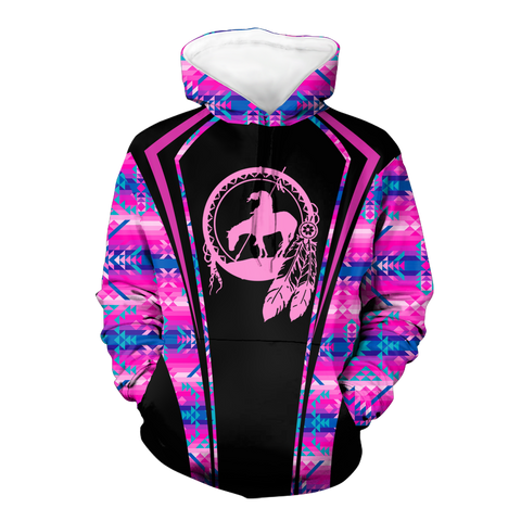 Powwow StoreHD000590 Pattern Native Pride 3D Hoodie