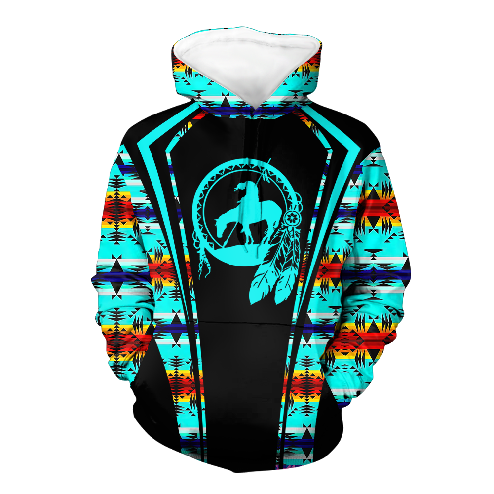 Powwow StoreHD000598 Pattern Native Pride 3D Hoodie