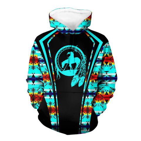 Powwow StoreHD000598 Pattern Native Pride 3D Hoodie