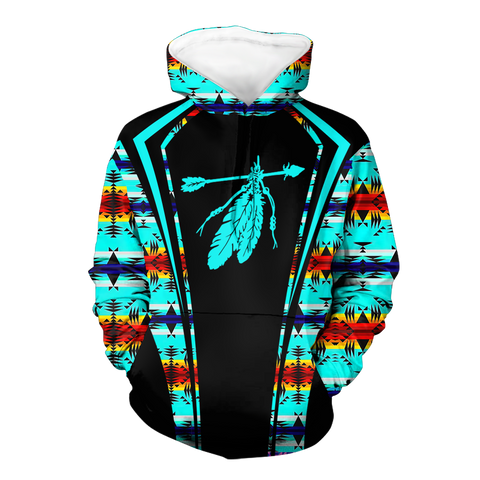 Powwow StoreHD000597 Pattern Native Pride 3D Hoodie