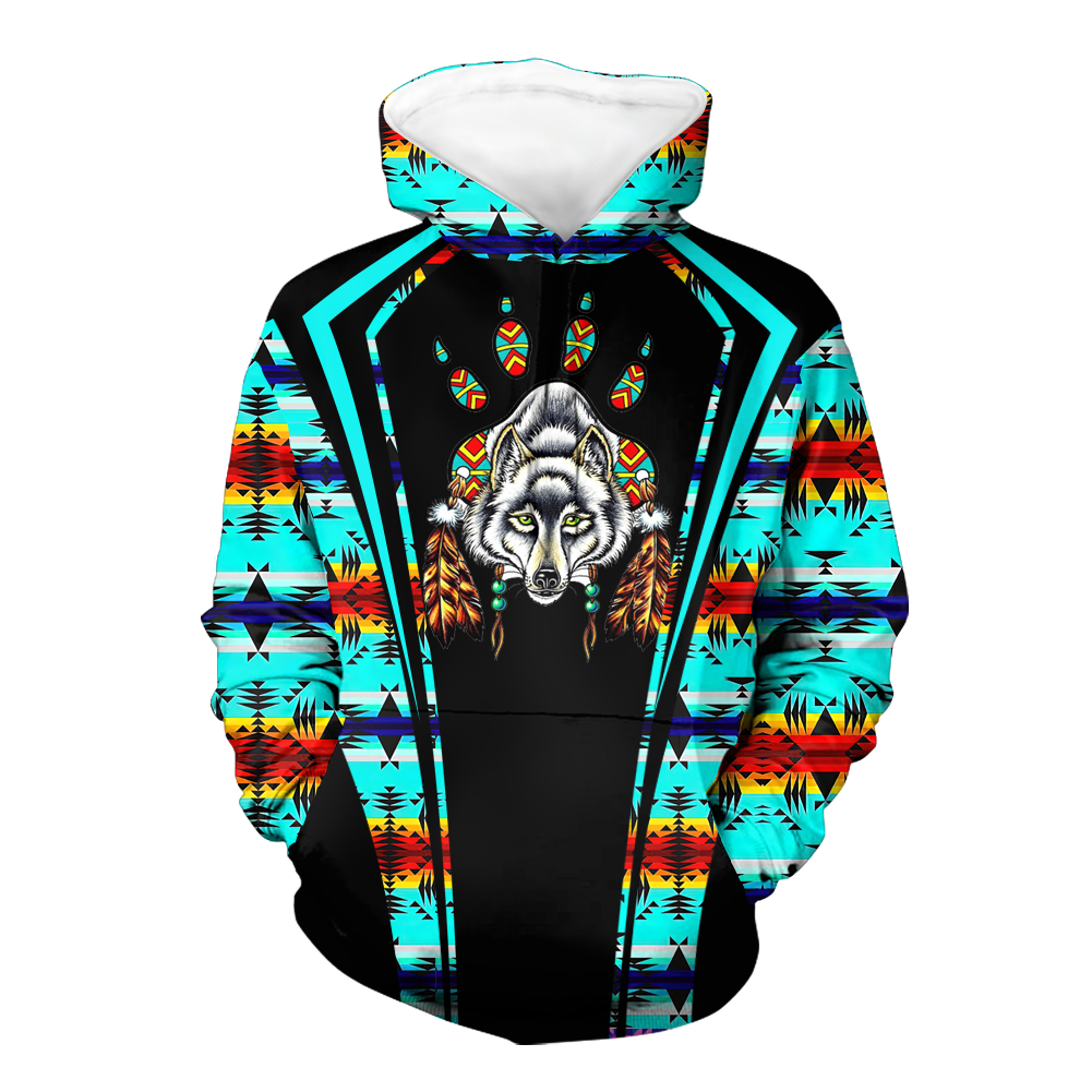 Powwow StoreHD000596 Pattern Native Pride 3D Hoodie