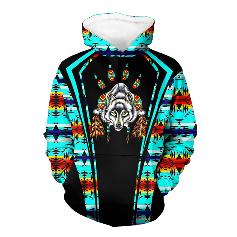 Powwow StoreHD000596 Pattern Native Pride 3D Hoodie